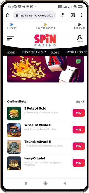 Spin Casino casino app