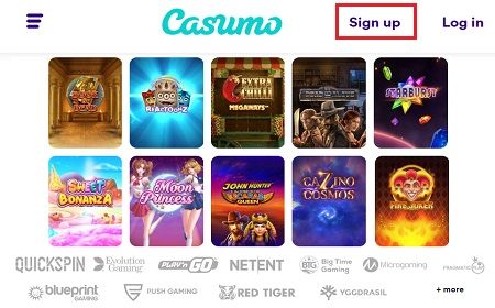 Go to the Casumo Casino website