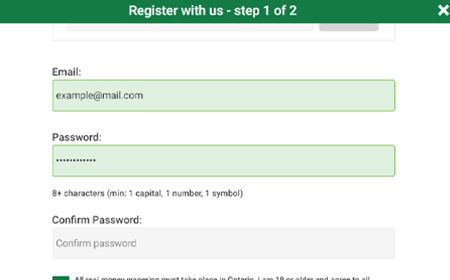 Input your email and password