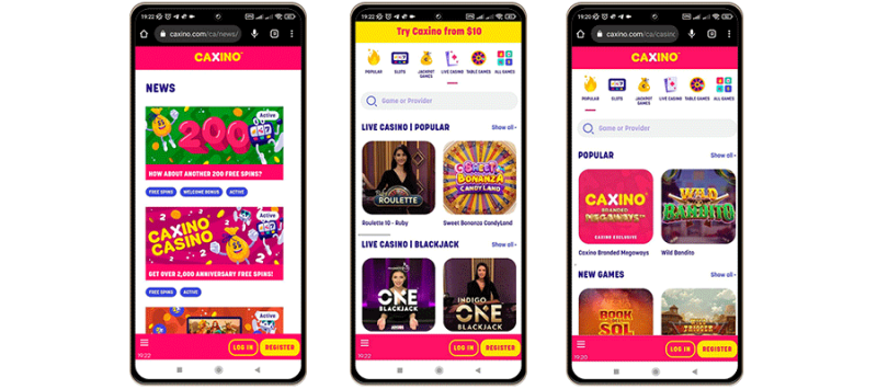 Mobile Applications of Caxino Casino 