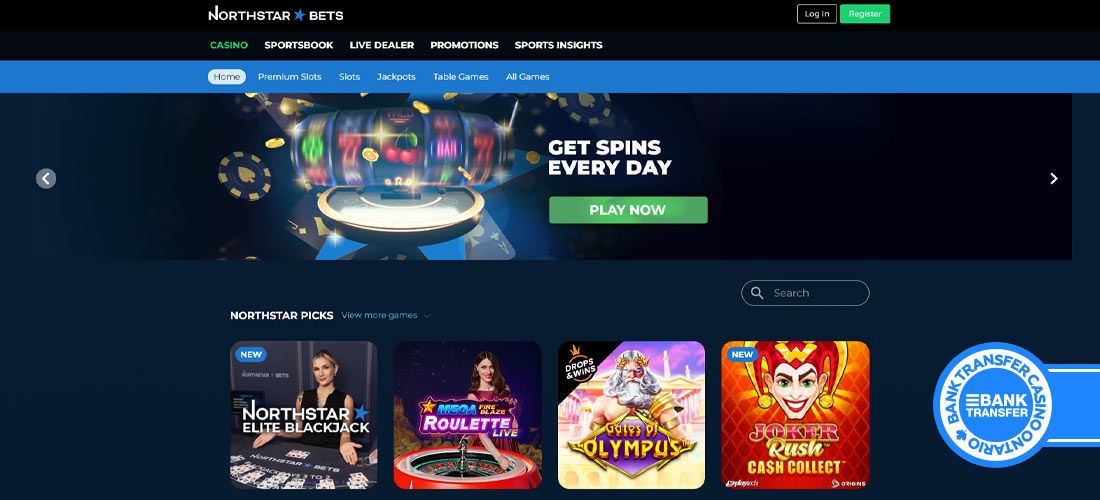 Screenshot of the Northstar Bets main page