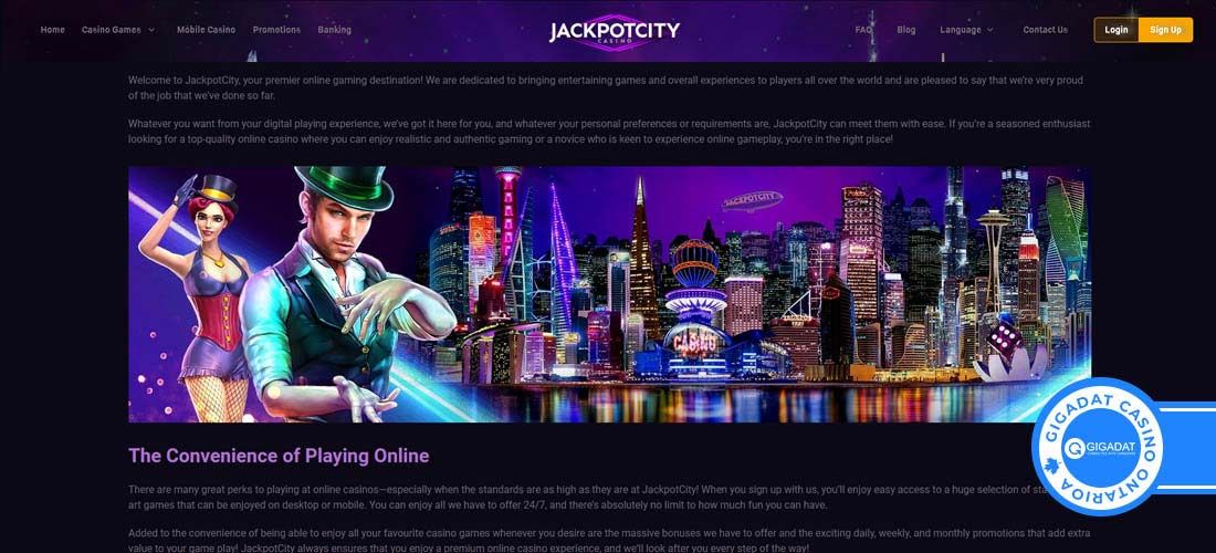 Lobby JackpotCity casino