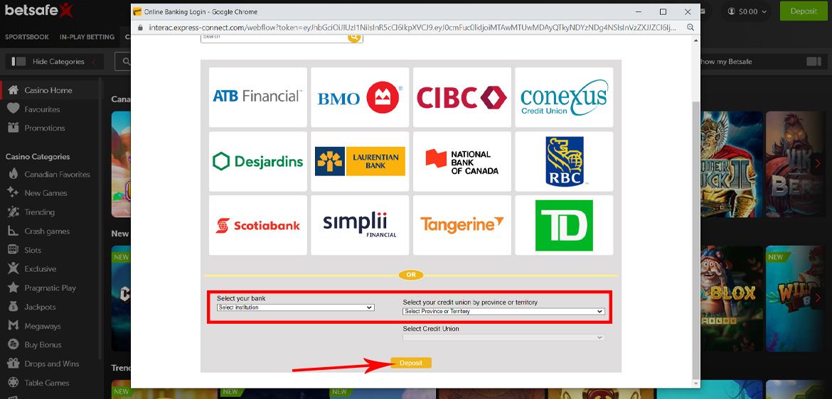 How to Make a Deposit Using Interac? - Step 4