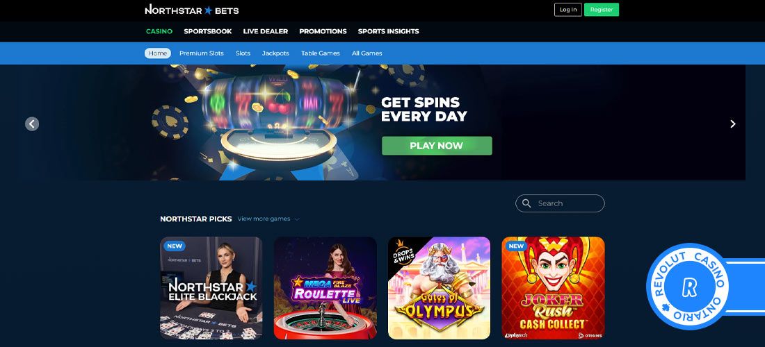 Screenshot of the Northstar Bets Casino main page