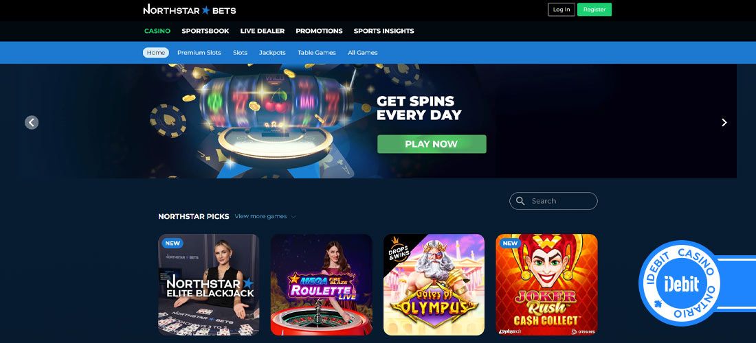 Screenshot of the Northstar Bets Casino slots page