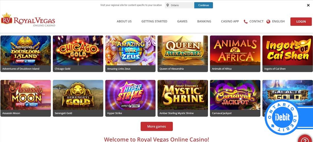 Royal Vegas Idebit