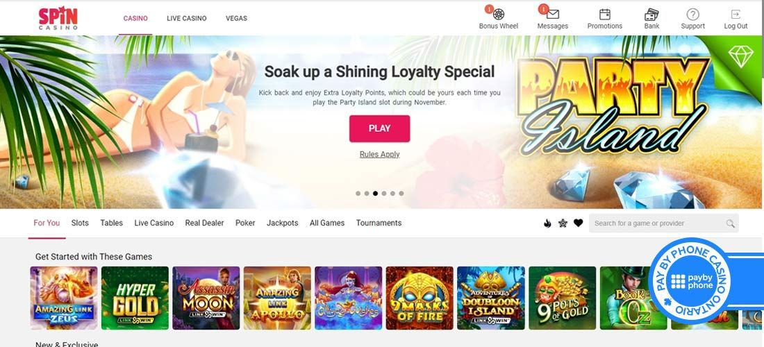 Main page Spin Casino